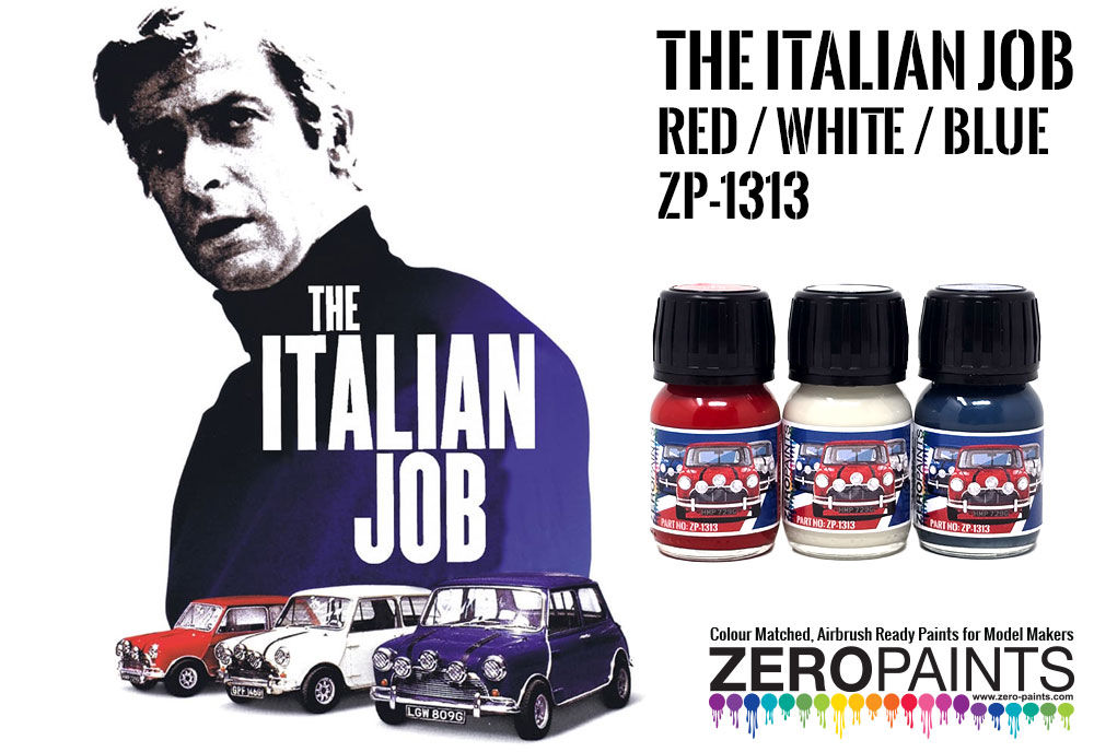 The Italian Job Red/White/Blue Paint Set