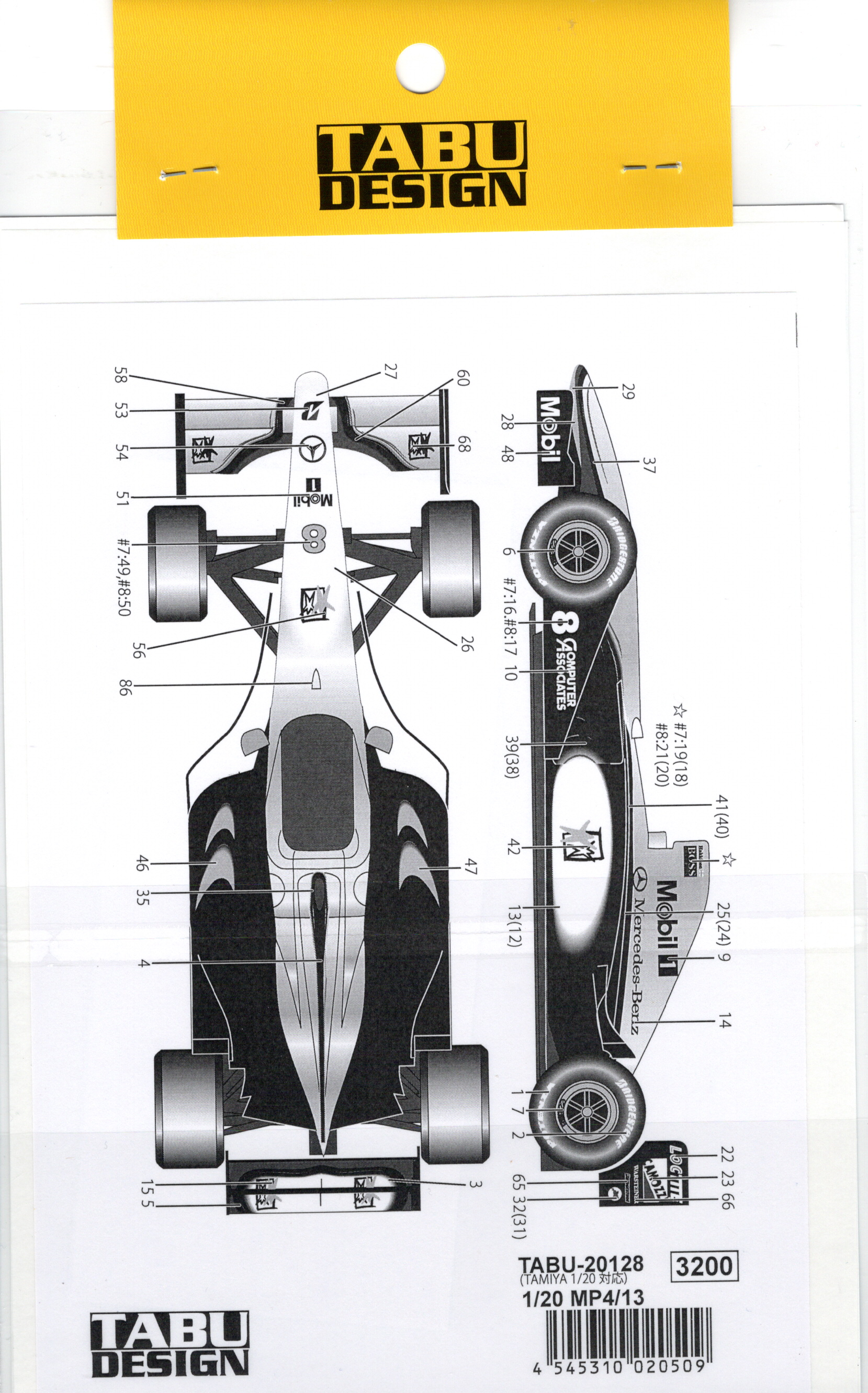 McLaren MP4/13 Full Sponsor Decal