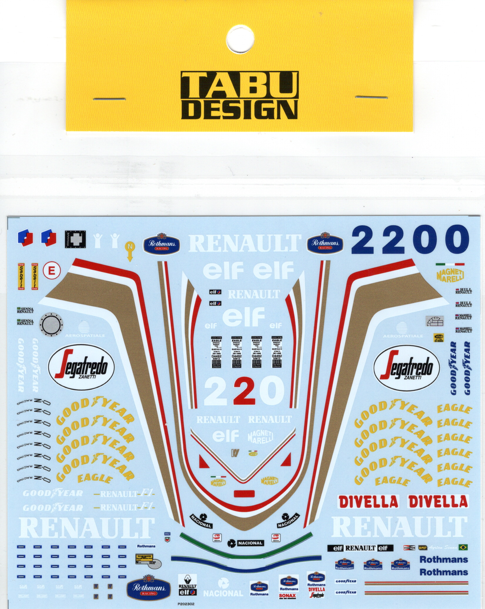 Williams FW16 Full Sponsor Decal