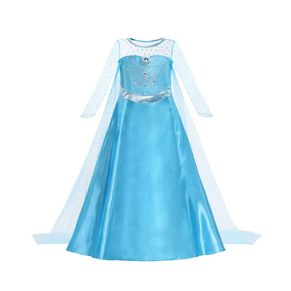 Miniatura: Girls Snow Queen Elsa Anna Kids Costumes for Girls 2024 Carnival Party Prom Gown
