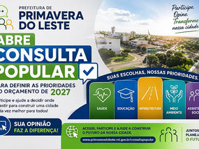 Prefeitura quer que população decida as prioridades para o orçamento de 2027