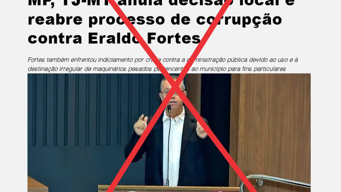 O Jornal ELNews errou. Eraldo já foi julgado, inocentado e o processo arquivado