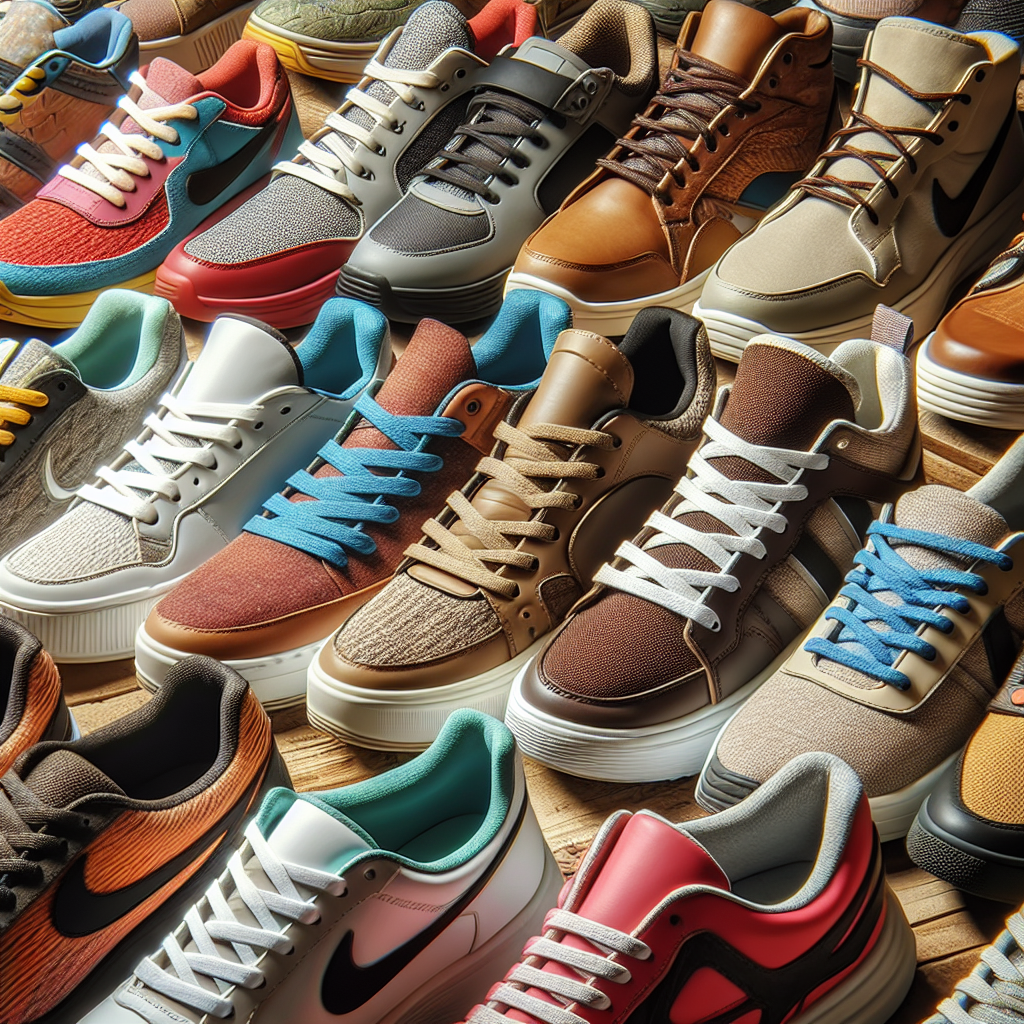 Assorted textile-upper shoes and sneakers being prepared for export, illustrating global market shifts for HTS 6404.0 footwear