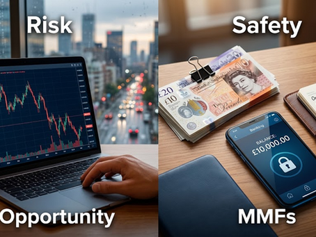 Worried about a stock market crash? Discover the key differences between UK Money Market Funds (MMFs) and high-yield savings accounts, including risks, fees, and how to de-risk your portfolio safely