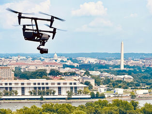 Drone flying in Washington D.C. airspace
