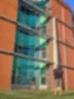 VSI drone washing crew cleaning hospital windows