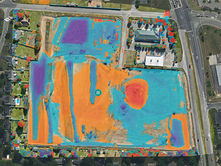 Cut/Fill heat map rendering of construction site drone imagery
