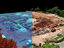 Drone 3d scan of construction site