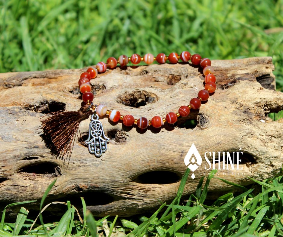 Mini Japa Mala Cornalina de 6 mm