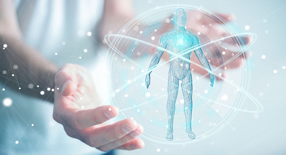 abstract image of a person holding an orb with a human figure in it