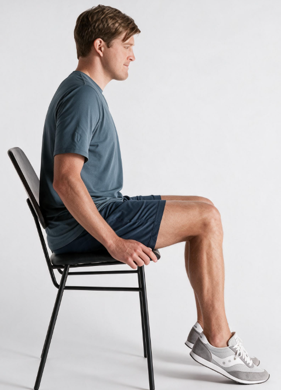 An man performing a "soleus push-up."