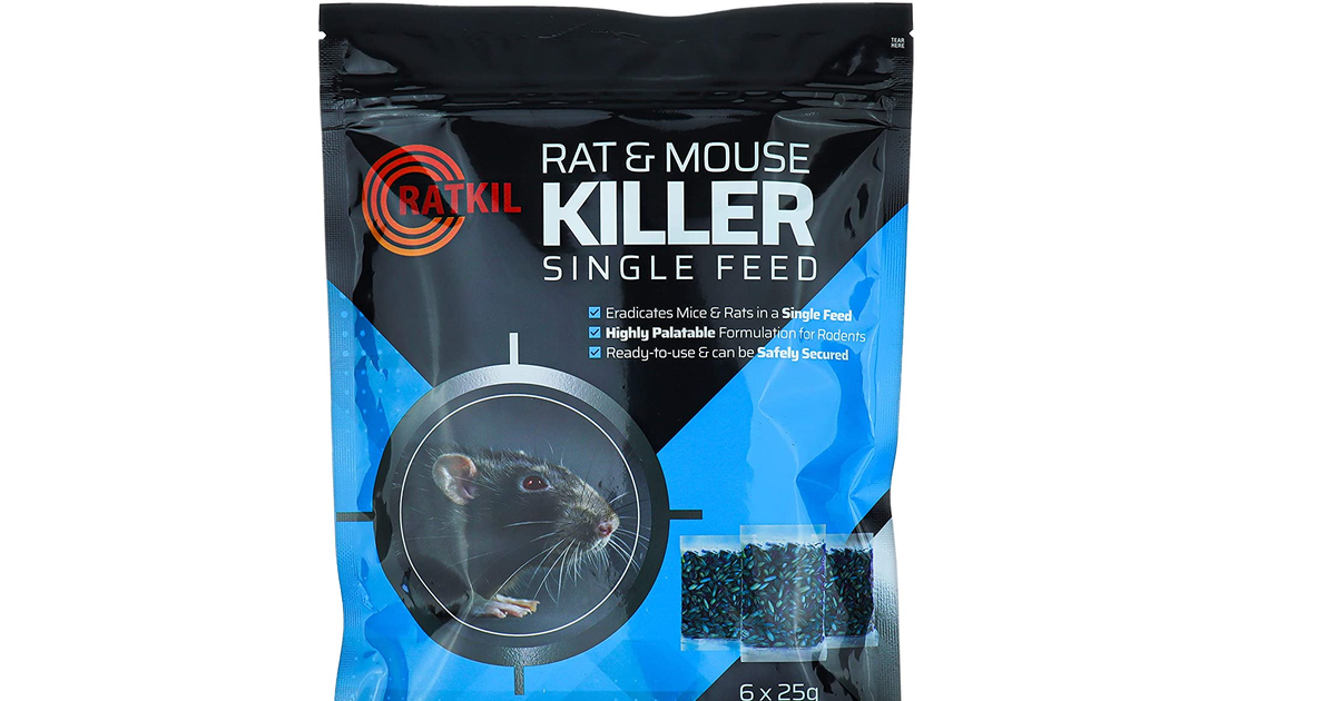 Ratkil Rat Poison (6 X25G) Rat Bait & Mouse Poison Grain - Strongest Maximum Str