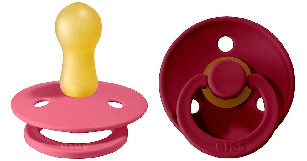 Thumbnail: BIBS Colour Soother 2-Pack, BPA Free Dummy Pacifier, round Nipple. Natural Rubbe