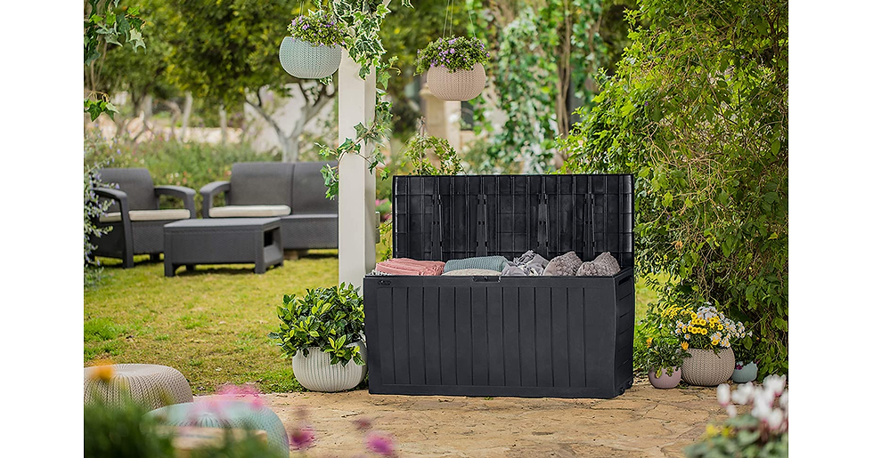 Thumbnail: Keter 247661 Marvel+ 270L Garden Storage Box - Graphite Grey