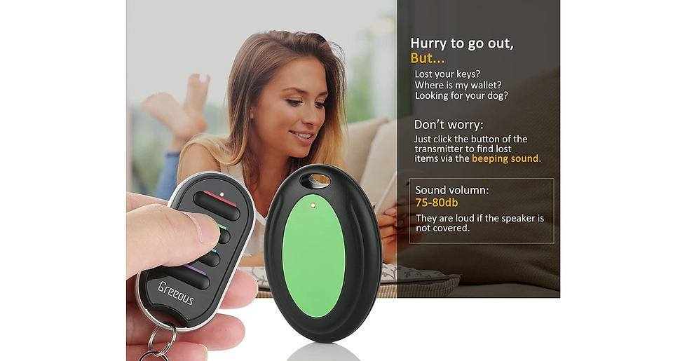 Thumbnail: Key Finder,Wireless RF Item Locator,Greeous Item Finder with 1 Remote Control,4 