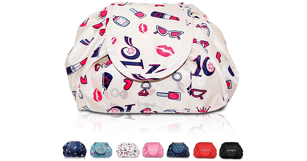 Thumbnail: Lazy Drawstring Makeup Bags, Large Capacity Waterproof Travel Portable Cosmetic 
