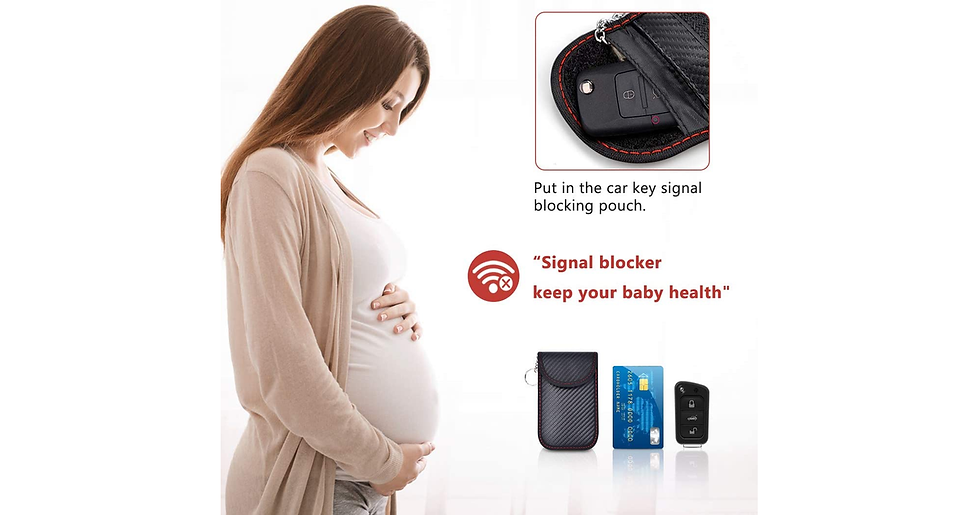 Thumbnail: Lanpard 2 Pack Small Faraday Pouch with Hook Securing Keyring, RFID Signal Block