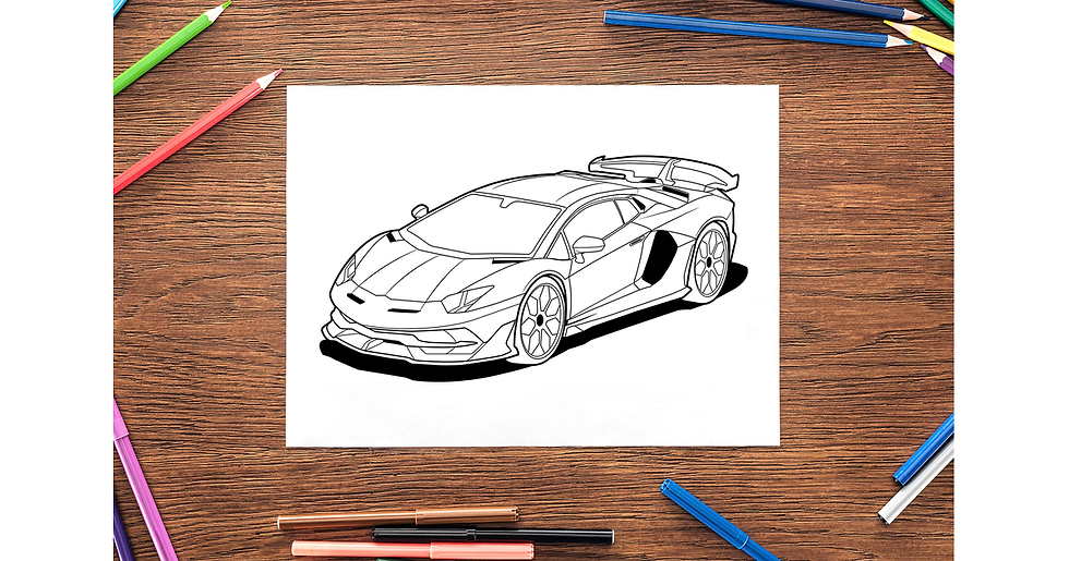 Thumbnail: Sports Cars Coloring Book: a Collection of 45 Cool Supercars | Relaxation Colori