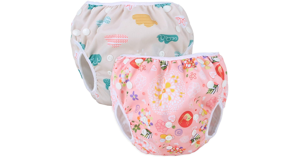 Thumbnail: Teamoy Reusable Swim Nappy(2 Packs) for Baby Boys& Girls, Comfortable, Washable 