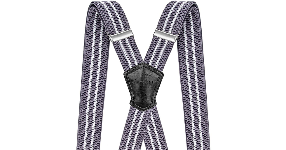 Thumbnail: Decalen Mens Braces with Very Strong Metal Clips Wide 4 Cm 1.5 Inch Heavy Duty S