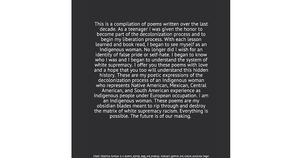 Thumbnail: Obsidian Blades: Decolonizing Poetry for the Liberation of Indigenous People in