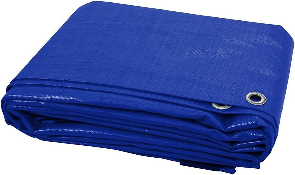 Thumbnail: 3 X 4 M Blue Tarpaulin Waterproof Furniture Caravan Cover Sheet Multipurpose