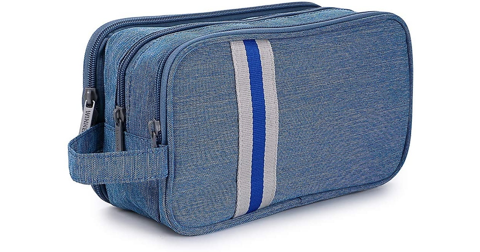 Thumbnail: IGNPION Travel Toiletry Wash Bag Dry & Wet Separation Gym Shaving Organiser Bag 