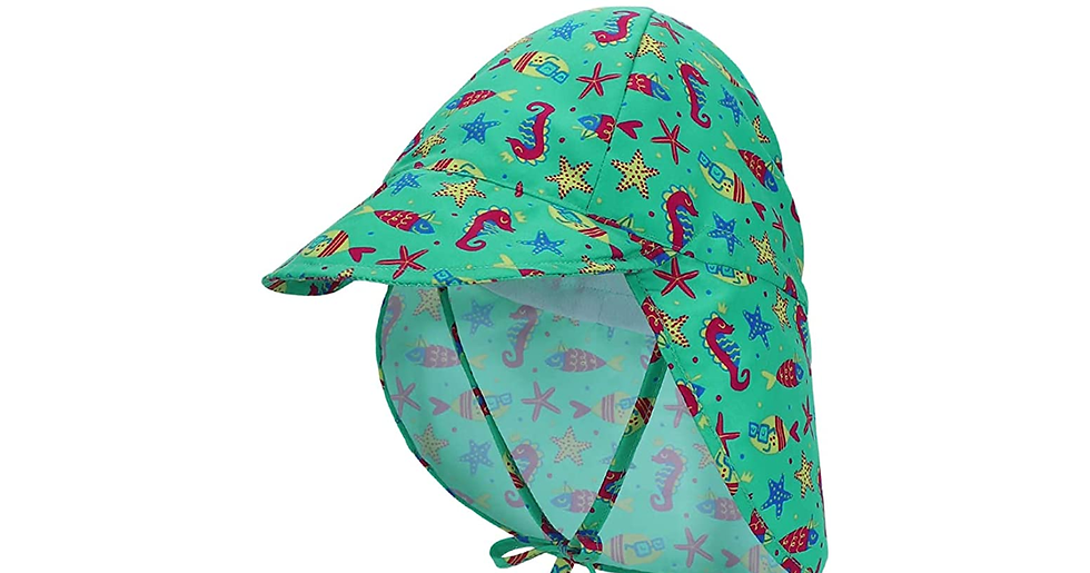 Thumbnail: LACOFIA Baby Sun Protection Beach Hat Toddler Super Soft Adjustable Flap Cap Kid