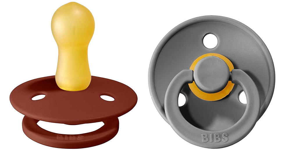 Thumbnail: BIBS Colour Soother 2-Pack, BPA Free Dummy Pacifier, round Nipple. Natural Rubbe