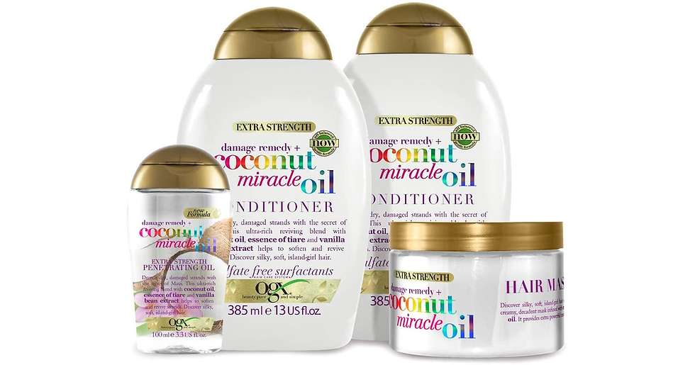 OGX Coconut Miracle Oil Set with Shampoo, Conditioner, Hair Mask and Oil