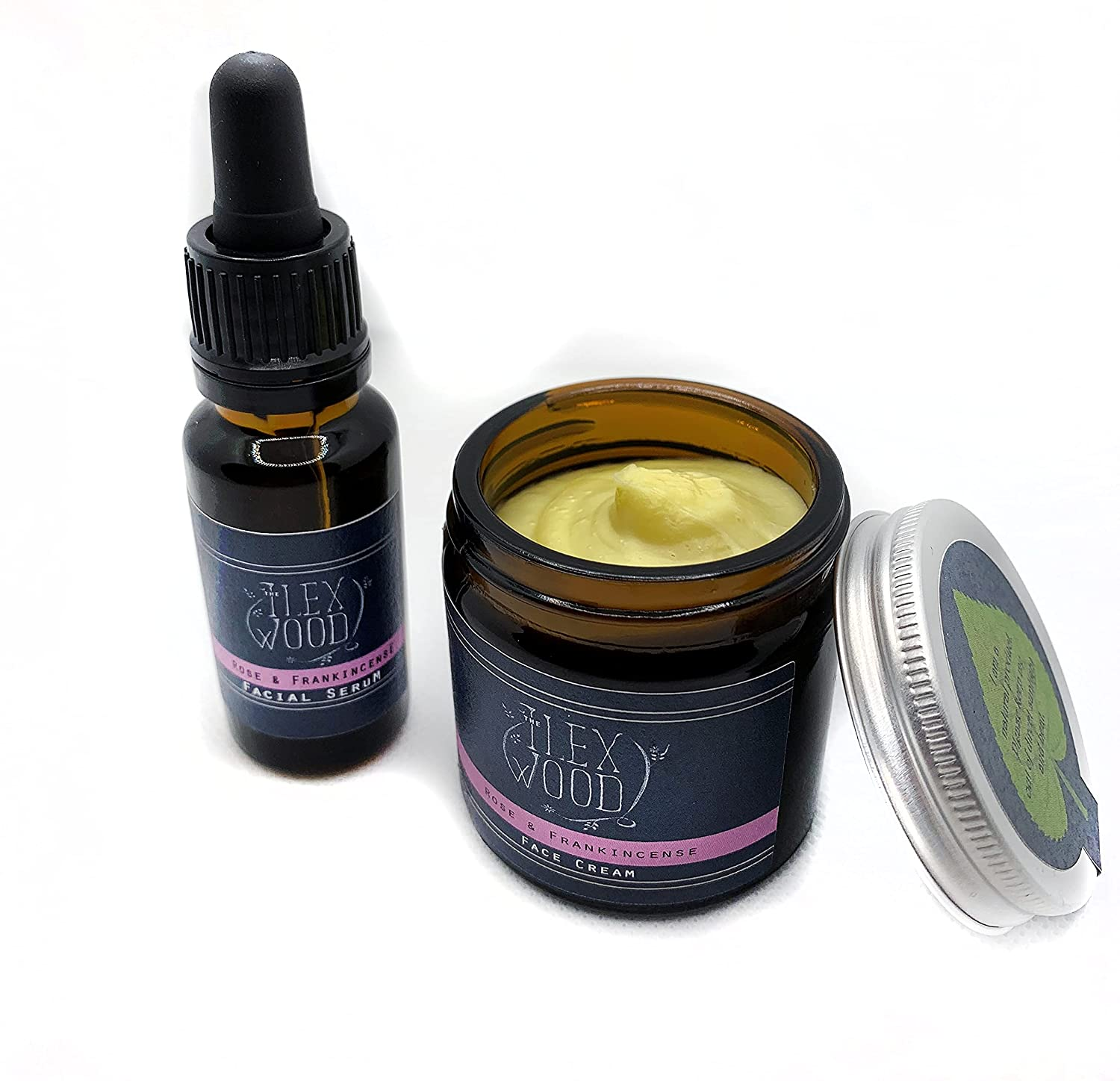 Rose and Frankincense Cream & Serum Gift Set - Handcrafted in the UK, 100% Natur