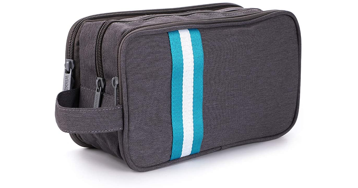 IGNPION Travel Toiletry Wash Bag Dry & Wet Separation Gym Shaving Organiser Bag