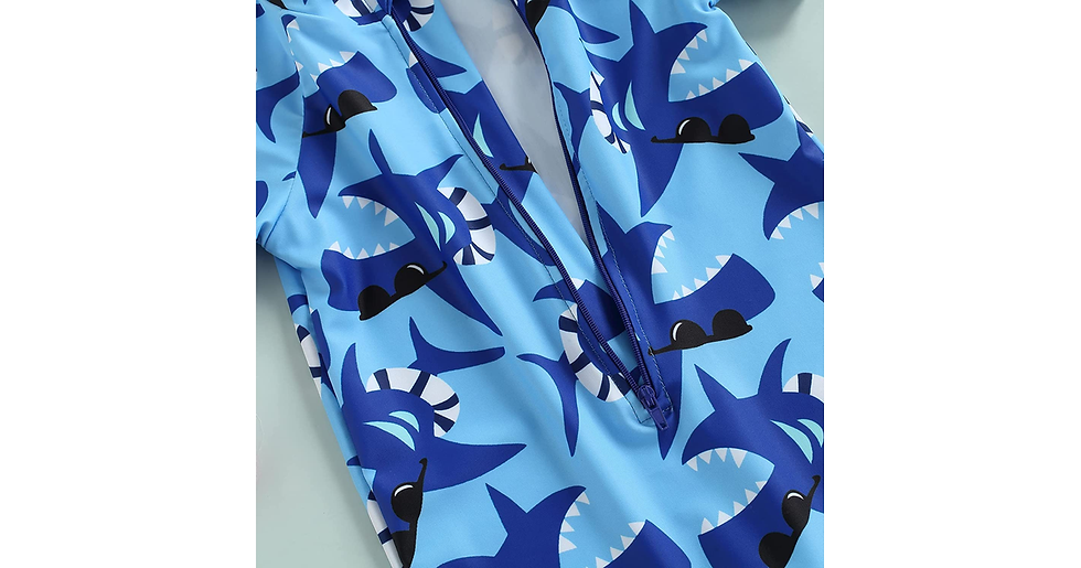 Thumbnail: Moccybabelee Baby Boy Swimming Suit Toddler Boys Zipper Rash Guard Swimsuit One 