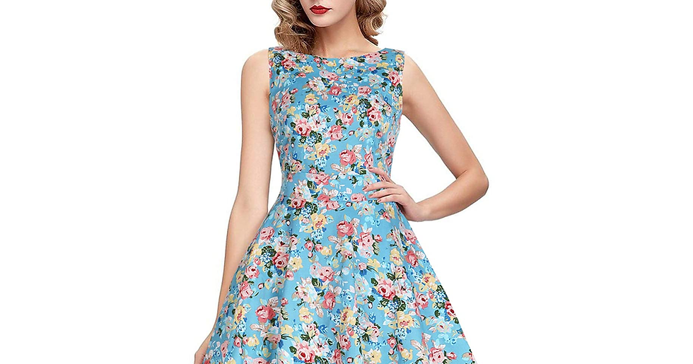 Thumbnail: Ihot Women'S Vintage 1950S Classy Rockabilly Retro Floral Pattern Print Cocktail