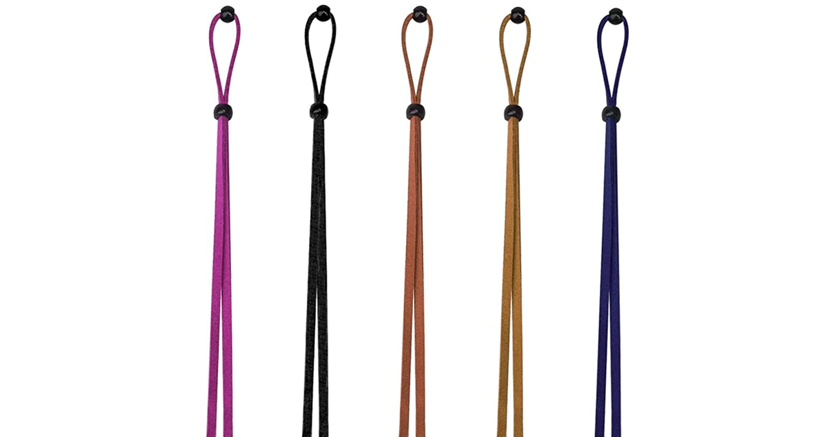 Kuou Glasses Strap, Adjustable Eyeglass Cords Glasses String Holder, Glasses Chain for Women Men, PU Leather/27 X 0.06 Inch