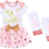 Thumbnail: My First Easter Baby Girl Outfits Rabbit Romper + Skirt + Leg Warmer + Bow 4PC N