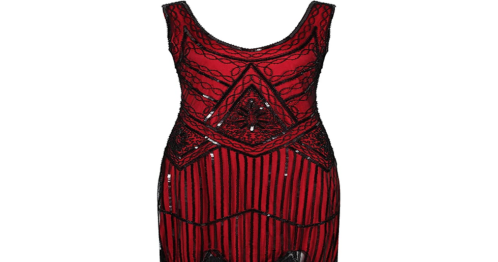 Thumbnail: Ro Rox Great Gatsby 1920'S Cocktail Party Sequin Tassel Flapper Dress