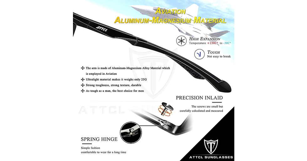 Thumbnail: ATTCL HD Sunglasses Man Polarized Driving Fishing Golf Sports Glasses Al-Mg Meta