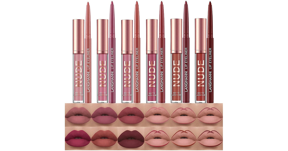 12 Pcs Matt Long Lasting Liquid Lipstick Lip Liner Pens Set Stay on Lipstick 24