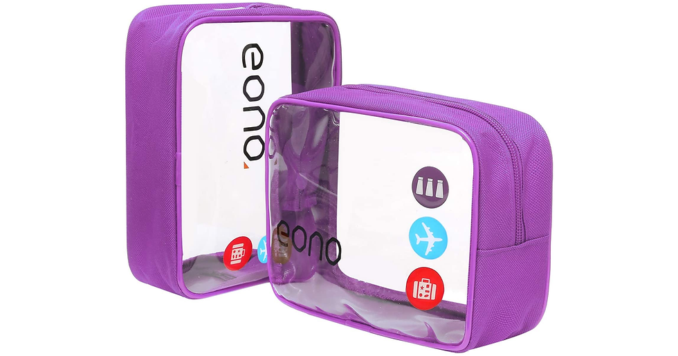 Thumbnail: Brand - Eono Clear Toiletry Bag Waterproof Toiletry Travel Bag Clear PVC Zippere