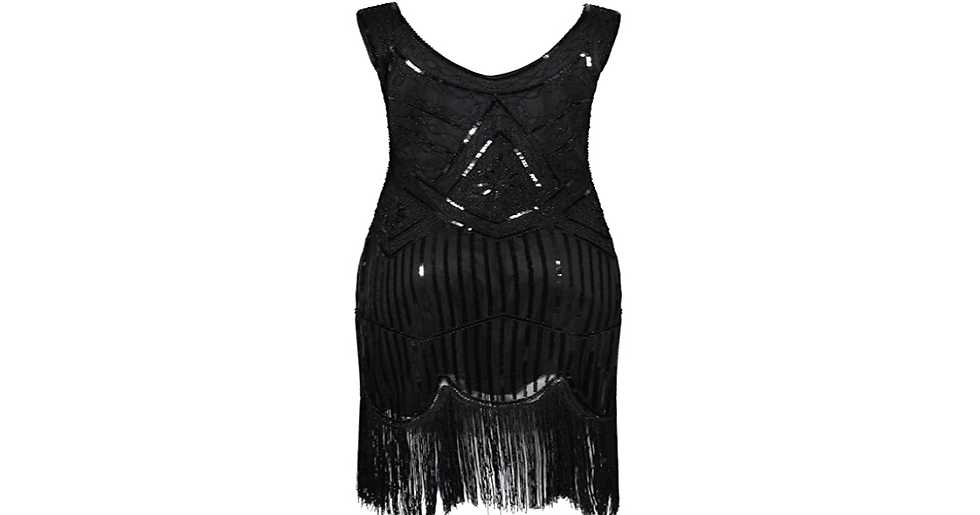 Thumbnail: Ro Rox Great Gatsby 1920'S Cocktail Party Sequin Tassel Flapper Dress