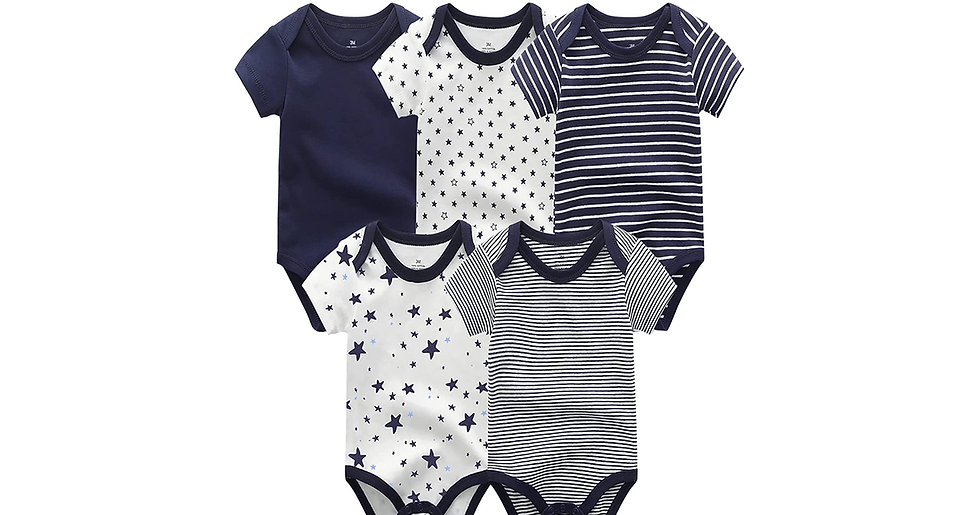 Thumbnail: MAMIMAKA Baby Bodysuits Baby Pants Trousers Baby Clothes Short Sleeve Bodysuits 
