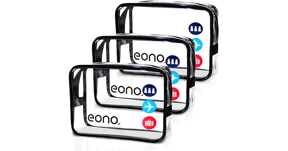 Thumbnail: Brand - Eono Clear Toiletry Bag Waterproof Toiletry Travel Bag Clear PVC Zippere