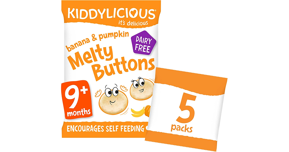 Thumbnail: Kiddylicious, Melty Buttons Delicious Snacks for Kids Suitable for 9+ Months 4 X