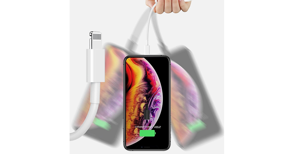 Thumbnail: 2Pack Apple Mfi Certified Iphone Charger 2M, Iphone Lightning to USB Cable 2 Met