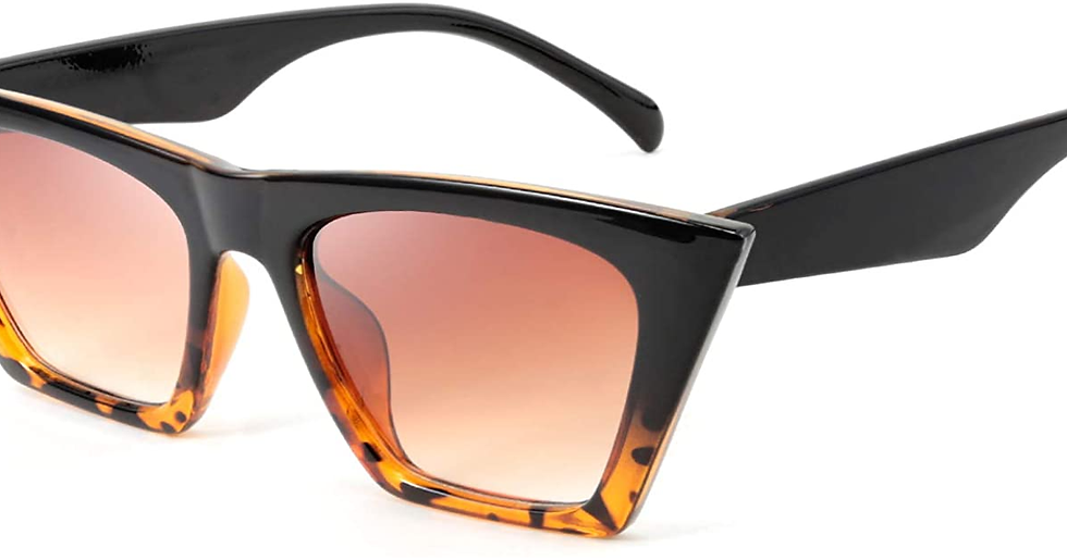 Thumbnail: FEISEDY Vintage Square Cat Eye Sunglasses for Women Trendy Retro Cateye Sunglass