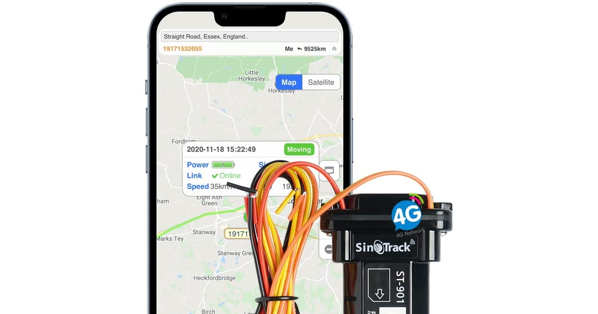 Sinotrack 4G GPS Tracker for Vehicles, ST-901L LTE Mini GPS Tracker Waterproof L