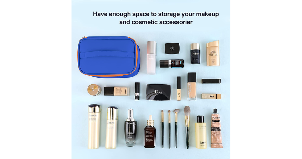 Thumbnail: Makeup Bag Portable Travel Cosmetic Bag for Women, Beauty Zipper Makeup Organize