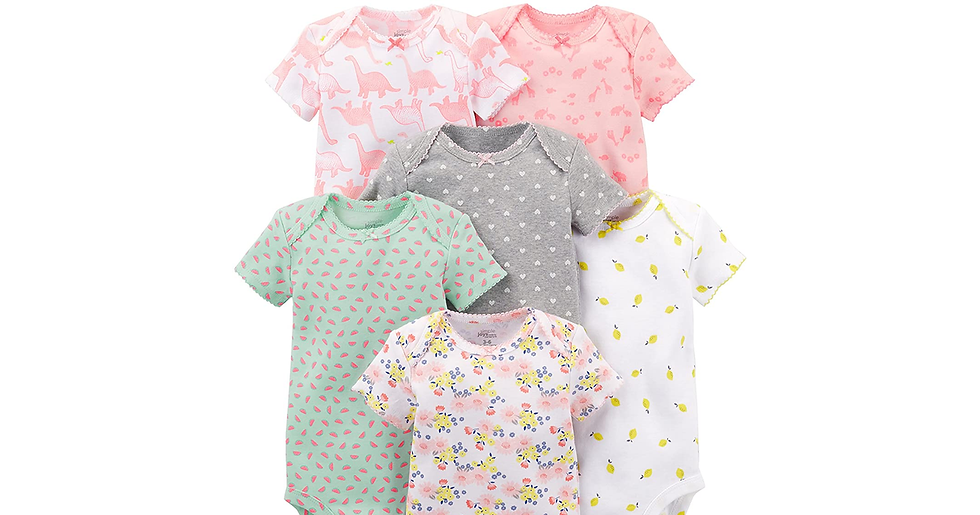 Thumbnail: Simple Joys by Carter'S Baby Girls' Short-Sleeve Bodysuit, Pack of 6