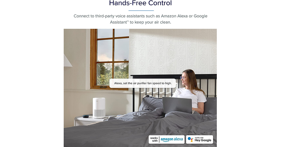 Thumbnail: LEVOIT Smart Wifi Air Purifier for Home, Alexa Enabled H13 HEPA Filter, CADR 170